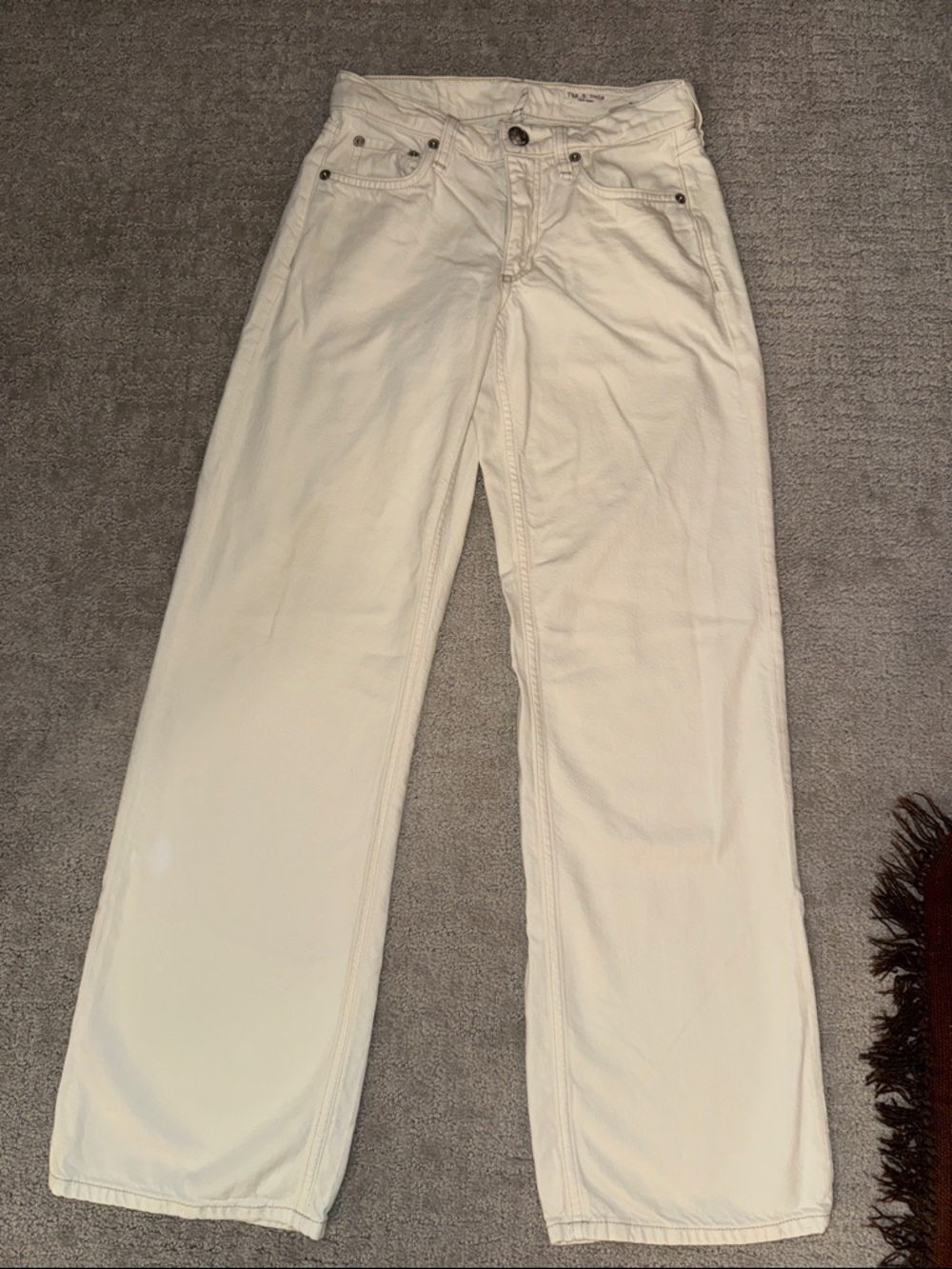Rag and bone Wide Leg Cream Jeans